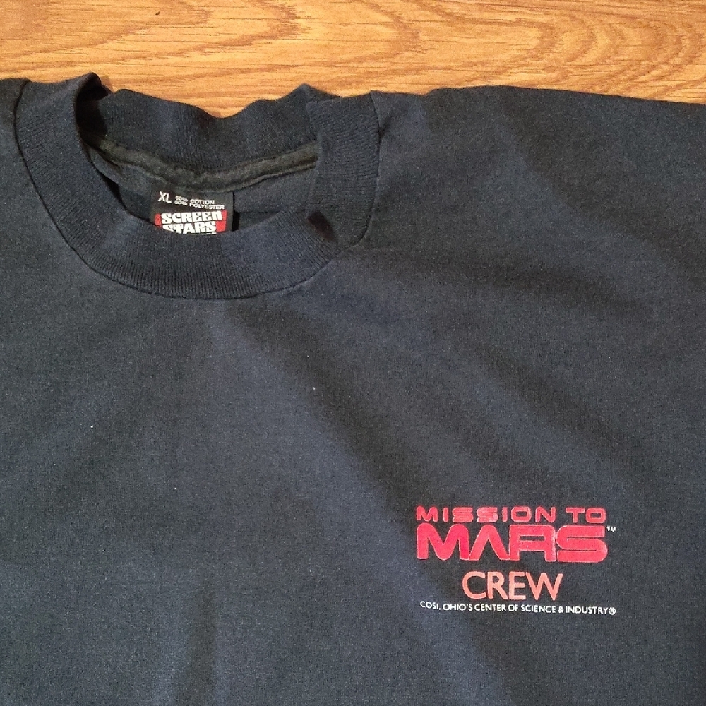 Vintage 1990 NASA Mission to Mars Crew tee.